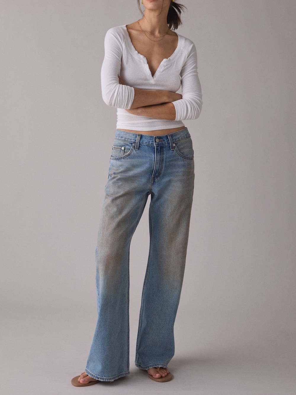 Levi's Light Blue Boot Cut Jeans - Faded Blue Wash
